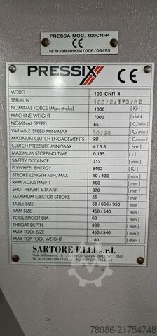 Ekscentrična presa PRESSIX T100CNR4