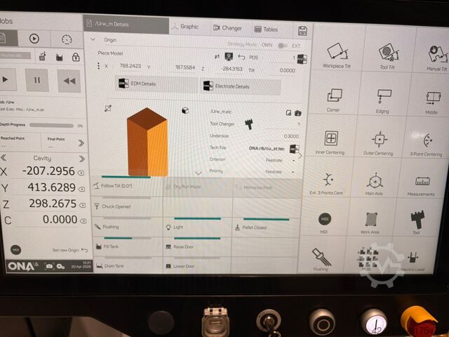 Mașină de electroeroziune prin scufundare ONA IRIS6