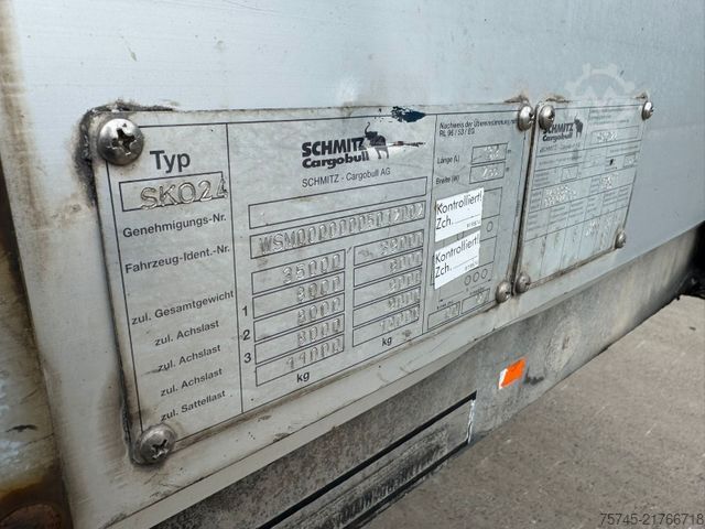 Koffer oplegger SCHMITZ CARGOBULL SKO 24 * KOFFER * SAF & LIFTACHSE * ROLLTOR*TÜV