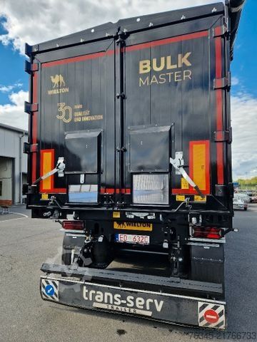 Semi-remorque benne WIELTON Alu-Kastenmulde 51m³  BULK Master BLACK Edition