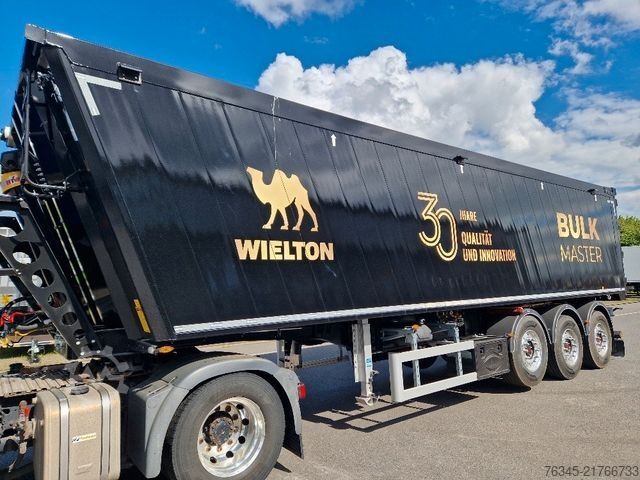 Semi-remorque benne WIELTON Alu-Kastenmulde 51m³  BULK Master BLACK Edition