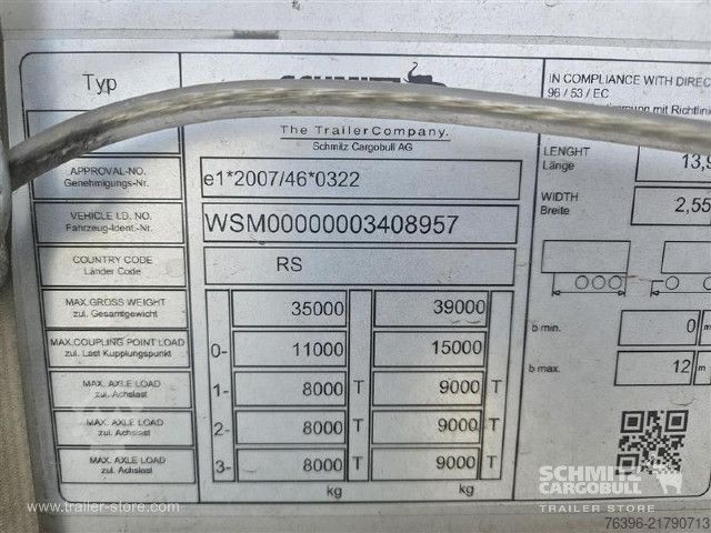 Otvorena poluprikolica sa ceradom Schmitz Cargobull Semitrailer Curtainsider Standard