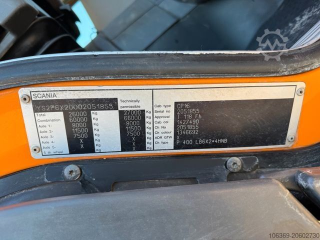 Vacuümtankwagen SCANIA P400 6x2*4 Hvidtved Larsen Flexline 310