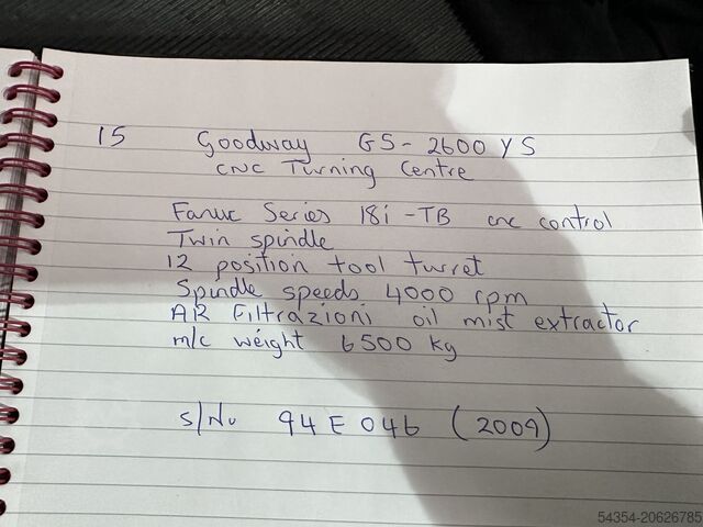 Centro de torneado Goodway GS2600YS