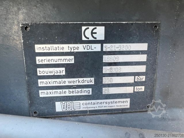Hakowiec DAF CF 250 VDL-Abrollkipper mit Planenaufbau u. LBW