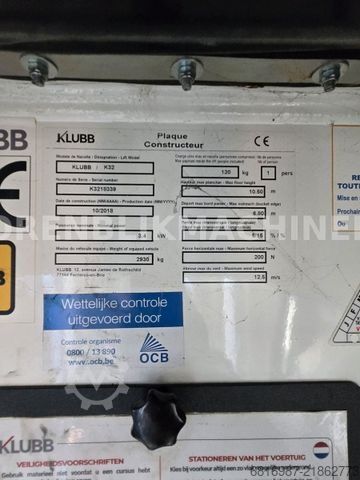 Plataforma de trabalho montada em camião NISSAN NV KLUBB K32