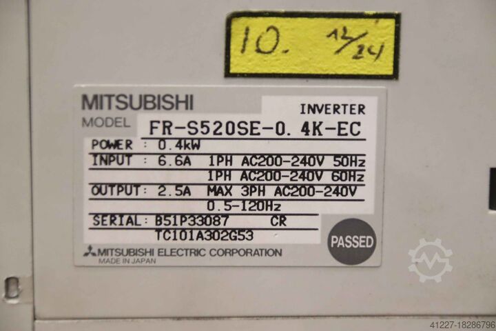 Μετατροπέας συχνότητας 0,4 kW Mitsubishi FR-S520SE-0. 4K-EC