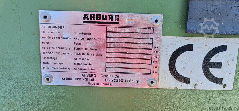 Spuitgietmachine ARBURG 221 M250-55