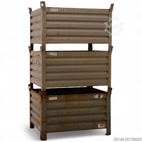 Gebruikte Stapelbak staal vaste constructie stapelbak alle wanden gesloten - L:1035 x Kruizinga 98-571GB