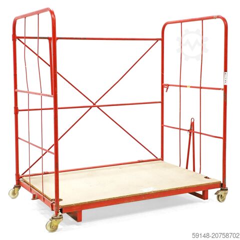 Gebruikte Meubeltransportwagen L-frame nestbaar  - L:1800 x B:1120 x H:1800mm - Rood - Kruizinga 98-7078GB