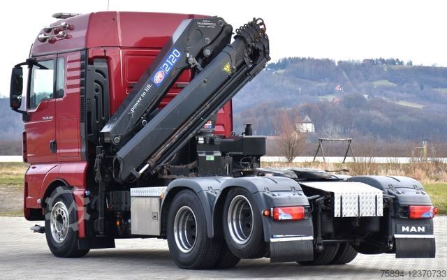 Standardowy ciągnik siodłowy MAN TGX 28.480 Sattelzugmaschine + HMF 2120 K5/FUNK