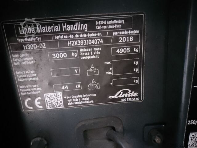 Diesel Forklift Linde H30D-02 // Diesel //