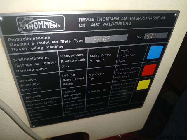 Thread rolling machine Thommen G 07 PR - 07