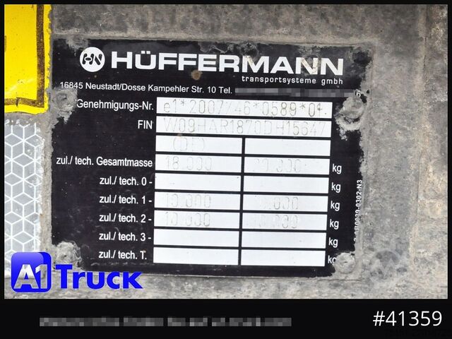 Afzetcontainer-aanhangwagen HUEFFERMANN HAR 18,70, Abrollanhänger, verzinkt,