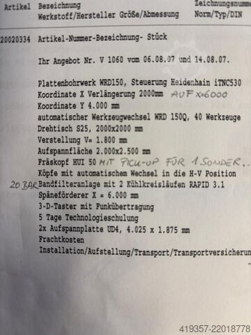 Padlóállványos fúró-marógép TOS WRD 150Q