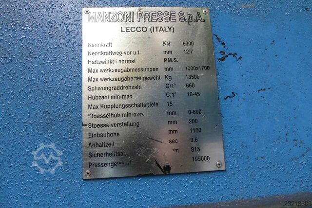 Stansautomaat - Transferpers Manzoni T6302MR/2/12/TE
