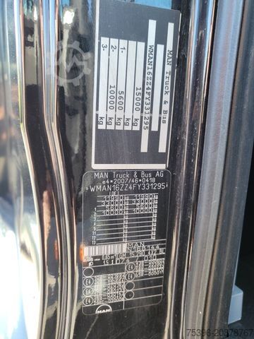 Flatbed truck with tarp MAN TGM 15.290 BL Curtainside-Edscha, 1.Hand