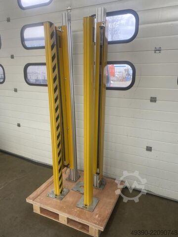 Mehrstrahl-Sicherheits-Lichtschranke, 1 Sender + 1 Empfänger + 2 Reflektoren, Spiegelsäule, Gerätesä FIESSLER ULVT 1500/105 S + ULVT 1500 / 105 E