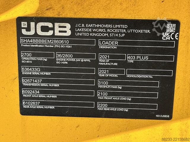 Lader JCB 403 SV