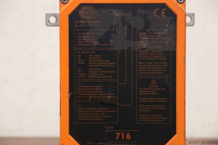 Télécommande radio pour grue HBC radiomatic FuSt 671