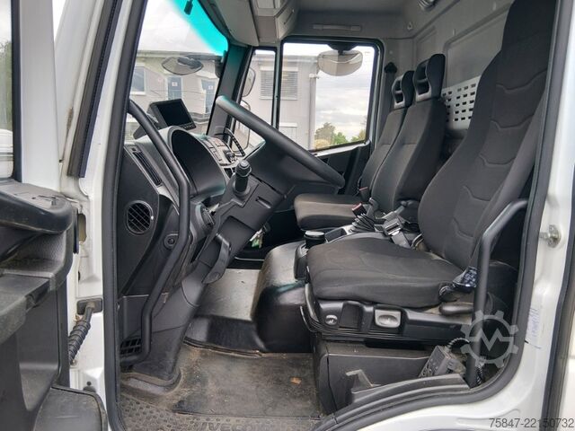 LKW mit Kofferaufbau Iveco EuroCargo ML 75 E 19/P LBW Türe im Koffe