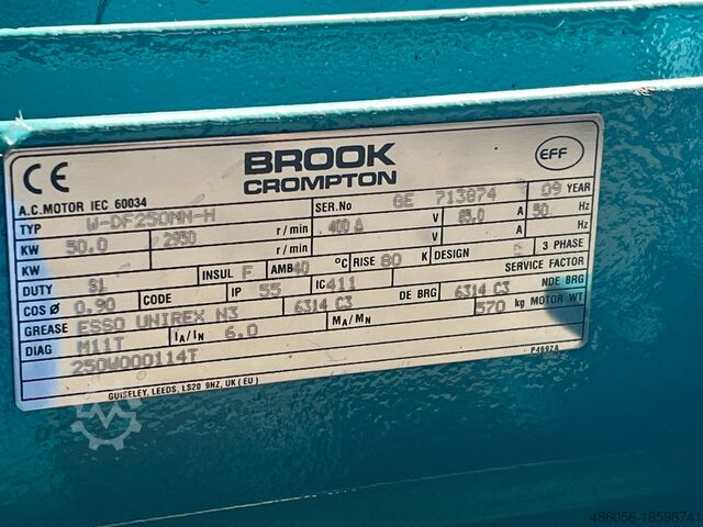 Motor elétrico 50 kW Brook Crompton W-DF 250 MN-H