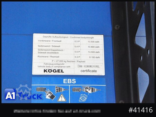 Auflieger mit Pritsche & Plane KOEGEL S 24 Tautliner, Code XL, BPW,  1 Vorbesitzer, VDI 2700