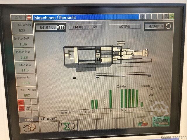 Formsprutningsmaskin KraussMaffei 80-220C2