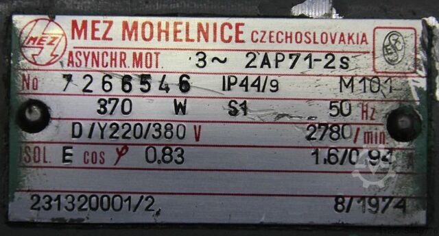 Motor electric 0,37 kW 2780 Rpm MEZ 2AP71-2s