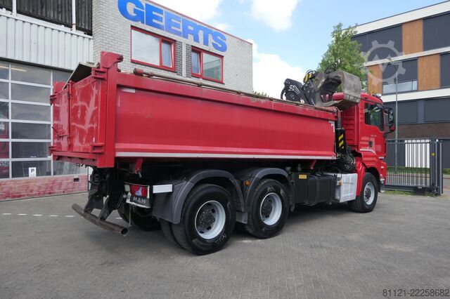 Kipper met kraan MAN TGS 26.480 | 6X6 | 2 Side Tipper + Hydraulic du...
