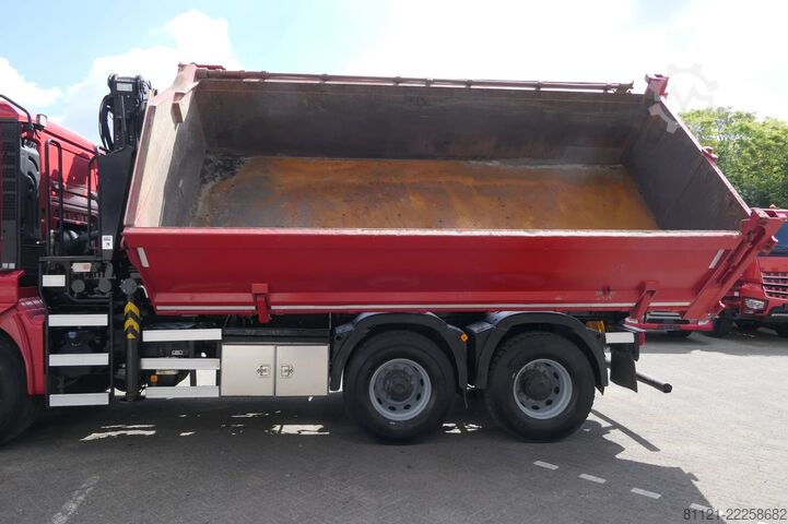 Kipper met kraan MAN TGS 26.480 | 6X6 | 2 Side Tipper + Hydraulic du...
