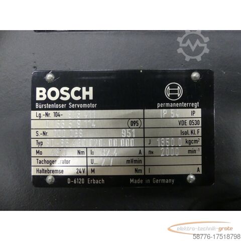 Κινητήρας Bosch Bosch SD-B6.480.020-00.000 Servomotor 104-913411 SN: 000069