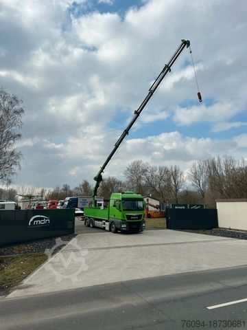 Vrachtauto met open laadbak MAN TGX 26.440 Pritsche Montagekran 25m Seilwinde