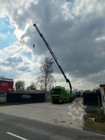 Kamyon üzerine monteli vinç MAN TGX 26.440 Pritsche Montagekran 25m Seilwinde
