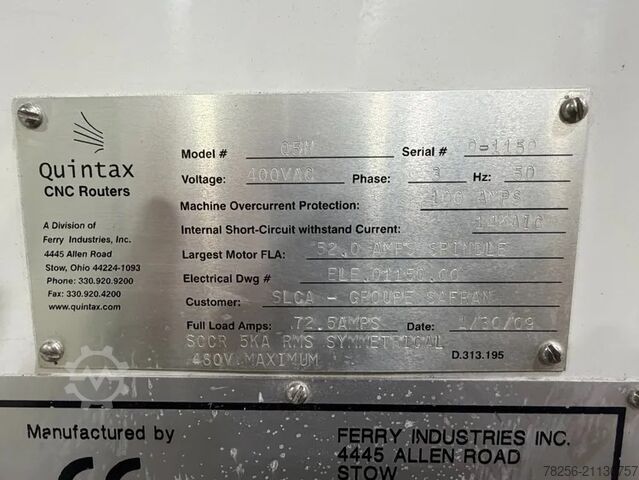 5-AXIS HEAVY DUTY PRECISION CNC ROUTER QUINTAX Q5H