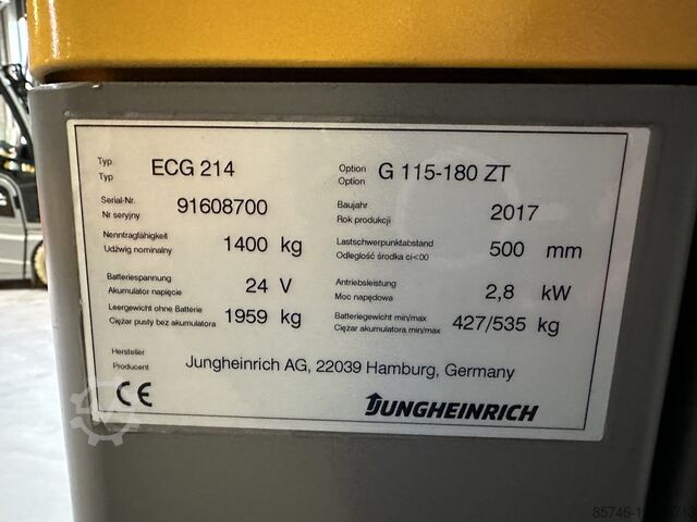 ECG 214 ( 3 in 1 !! ) Orderpicker / 4.5T - Trekker / Contra stacker - special FORKS !!! JUNGHEINRICH ECG 214 ( 3 in 1 !! ) Orderpicker / 4.5T - Trekker / Contra stacker - special FORKS !!!