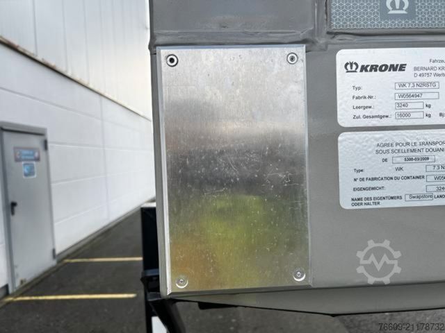 Anhänger-Wechselpritsche KRONE Wechselkoffer Heck Alu.- Rolltor