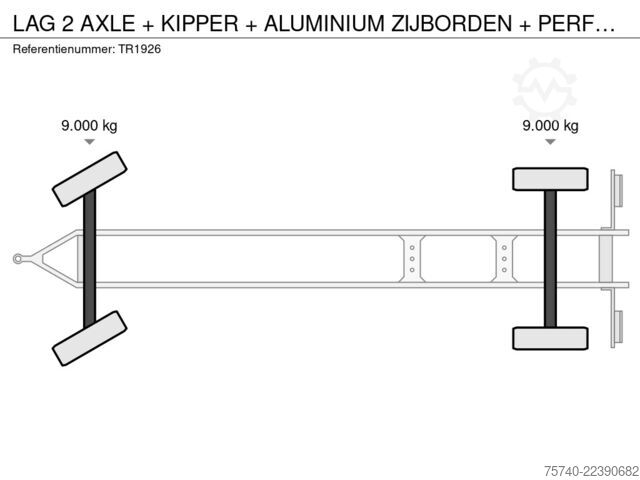 Benne LAG 2 AXLE + KIPPER + ALUMINIUM ZIJBORDEN + PERFECT...