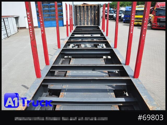Tømmertrailer FLIEGL SDS01, Langholz, Containeraufbau, Liftachse,