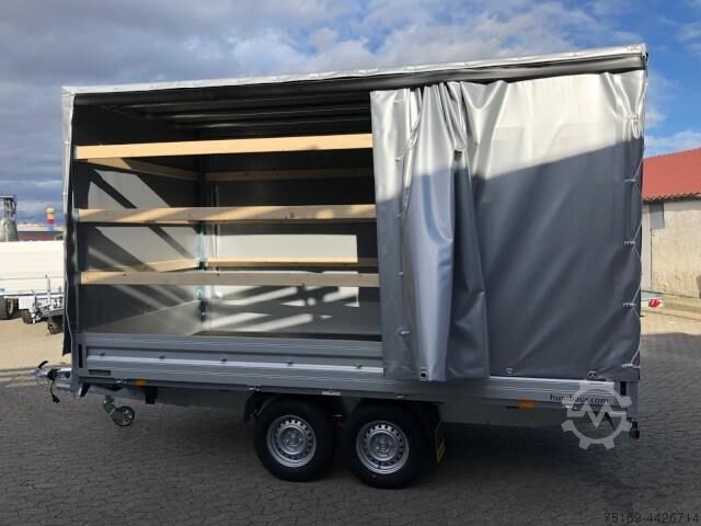 Remorcă auto Humbaur HT 354121 Hochlader mit Hochplane 220 cm, 100 km/h 3,5 to. 4100 x 2100 x 350 mm