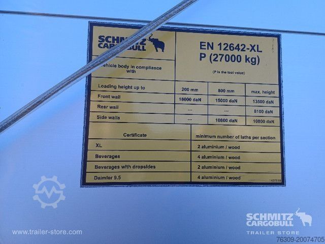 Semiremorcă deschisă cu prelată Schmitz Cargobull Curtainsider Standard Getränke