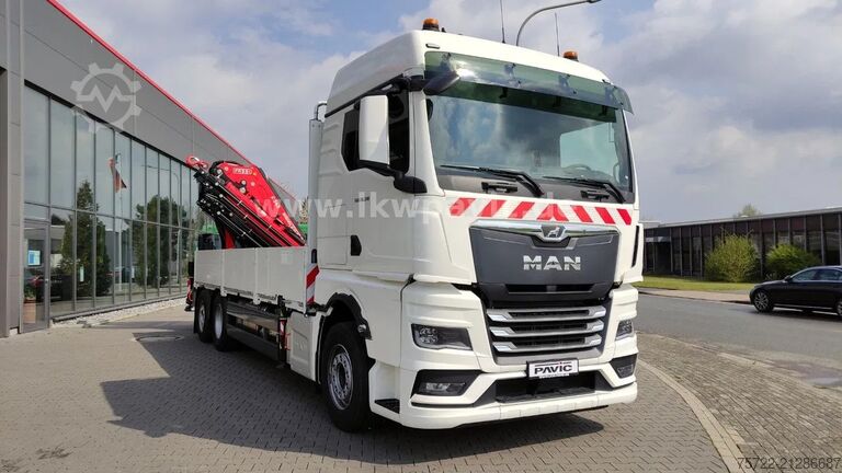 Vrachtwagen met kraan MAN TGX 26.540 6x2-4 LL Containerpritsche/Fassi 545
