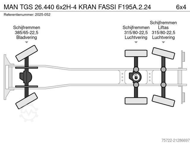 Ribaltabile su 3 lati MAN TGS 26.440 6x2H-4 KRAN FASSI F195A.2.24