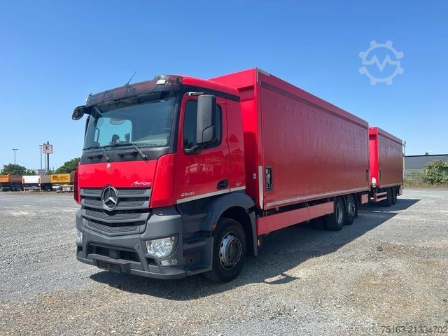 Ladbil med presenning MERCEDES-BENZ Antos 2540 L 6x2 Pritsche LBW Getränke 8,2m, 2to