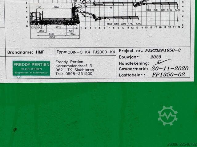 Guindaste de lança HMF Hermeler Maschinenbau ODIN-O FJ2000-K4