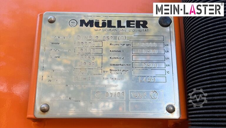 Vacuümtankwagen MAN 27.460 Müller Saug HD Spüler 13m³ +  FB