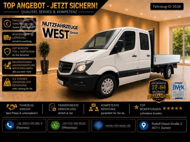Pick-up bestelwagen MERCEDES-BENZ Sprinter 314/316 Maxi Pritsche=3.500mm*Garantie*