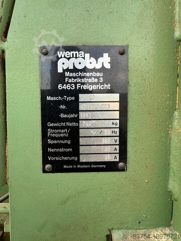 Cross-processing machine Wema Probst QF50