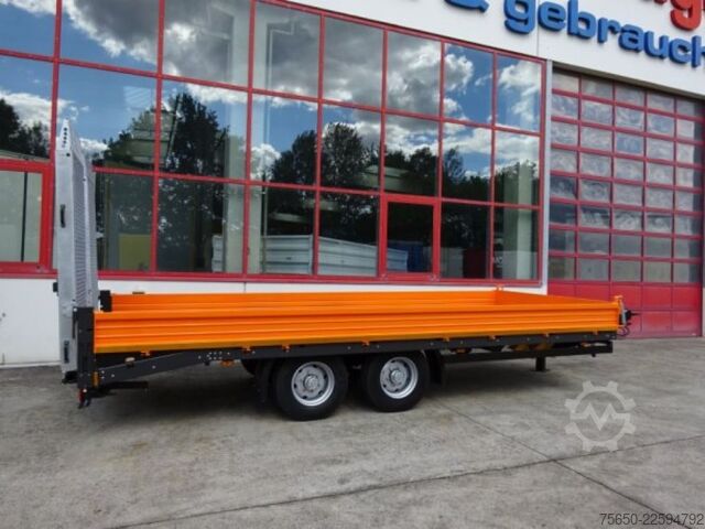 Remorcă cu platformă joasă Möslein TTT-11 6,20 Orange  Neuer Tandemtieflader