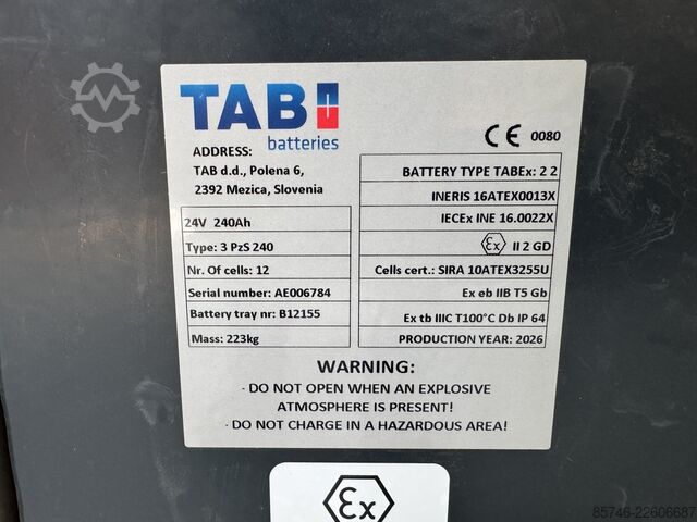 EXV 14 C * DEMÓ * Atex EX * Miretti 2G / Z1 & 3D / Z22 * ÚJ akkumulátor !! STILL EXV 14 C * DEMO * Atex EX * Miretti 2G / Z1 & 3D / Z22 * NEW battery !!